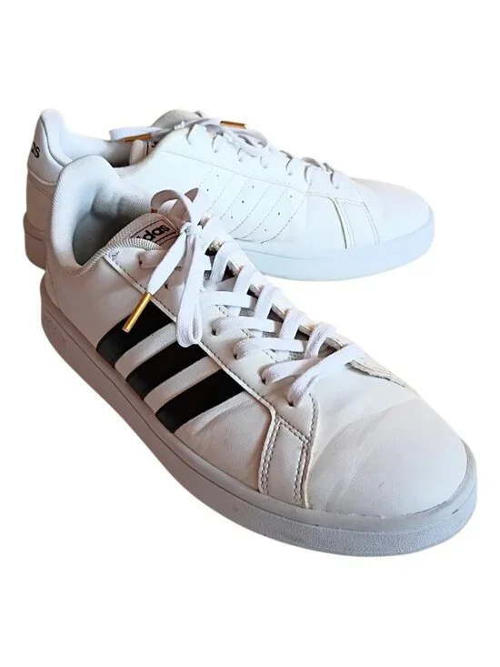 ADIDAS Men's Grand Court 2.0 Sneakers White Black / Black Size 9 - Picture 2 of 7